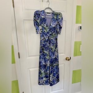 ROTATE Birger Christensen - Sierina Floral Satin Midi Dress